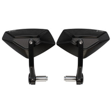 Carregar imagem no visualizador da galeria, FENRIR Guiador de Moto Espelho Lateral CNC Alumínio Preto Cafe Racer Anti-vibração Anti-reflexo Vista Grande Para Esporte Naked Street Cruiser Scooter