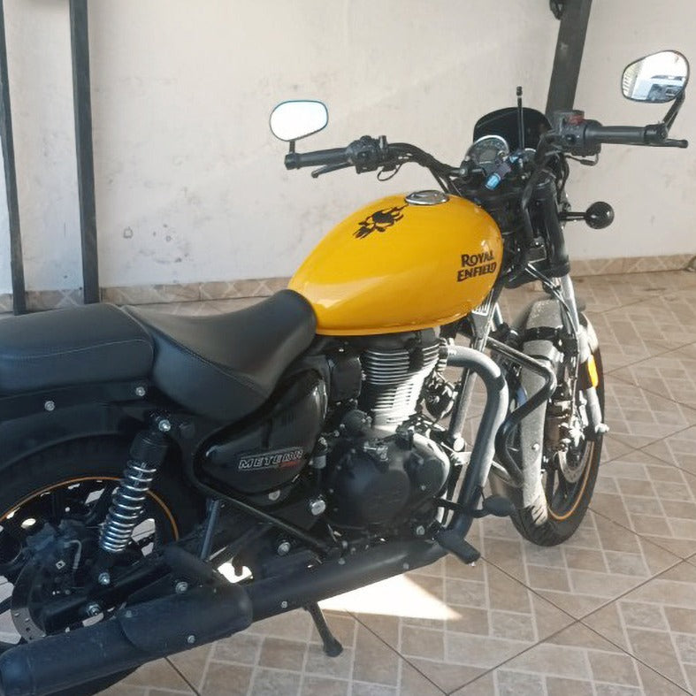 FENRIR CNC Aluminiumlegierung Cafe Racer Retro Schwarz Motorrad Lenkerendenspiegel Seitenlenkerspiegel Universal für Sport Naked Street Cruiser Scooter