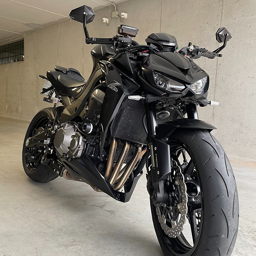 FENRIR EMARK Motorcycle Bar End Mirror for Z1000 Z900 Z800 Z750 Z500 Z400 Z900RS Z650RS ZH2 Ninja500 Ninja400 ZX6R ZX10R ZX25R ZX14R ZX4R ER6N ER6F Vulcan S ZRX1200 Eliminator