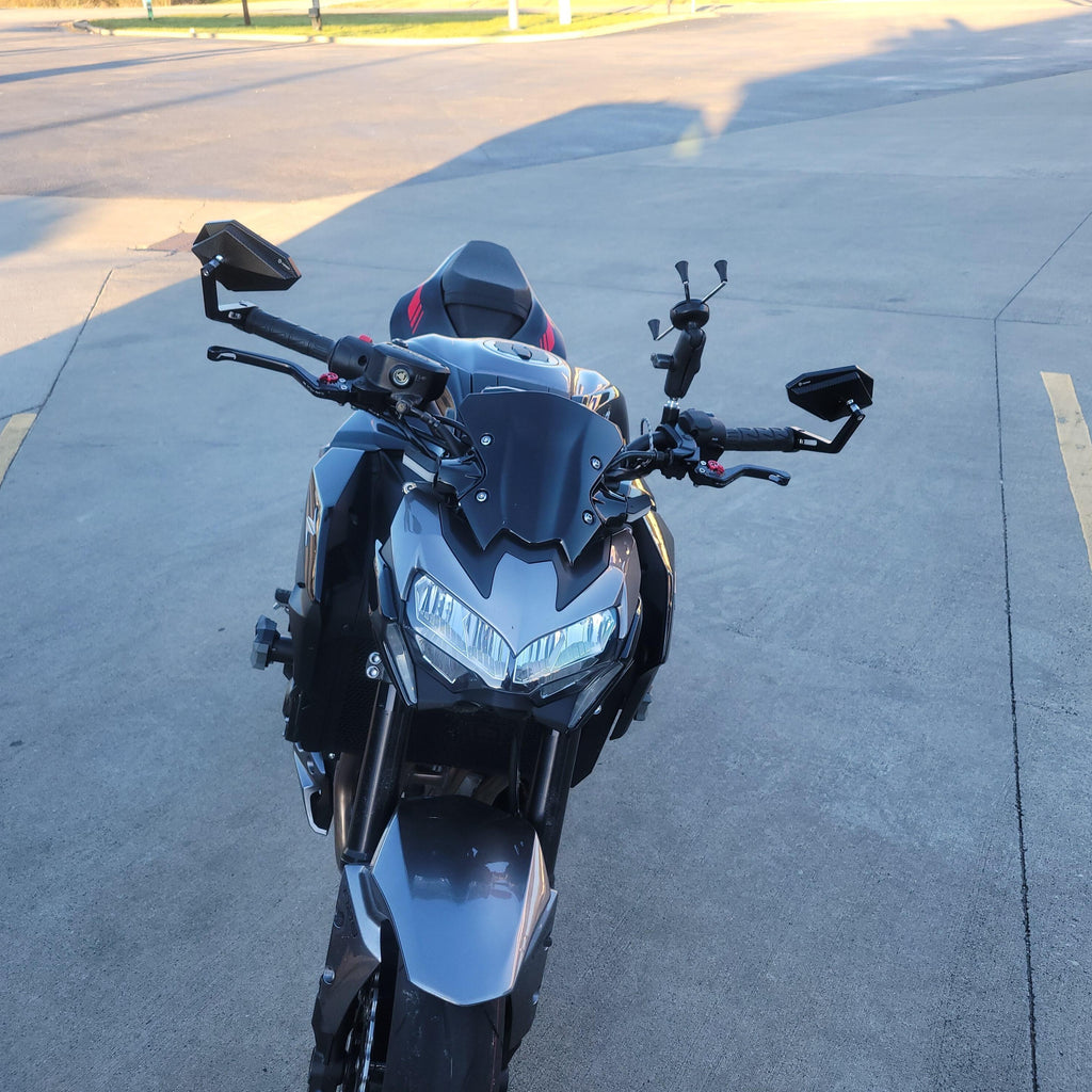 FENRIR EMARK Motorcycle Bar End Mirror for Z1000 Z900 Z800 Z750 Z500 Z400 Z900RS Z650RS ZH2 Ninja500 Ninja400 ZX6R ZX10R ZX25R ZX14R ZX4R ER6N ER6F Vulcan S ZRX1200 Eliminator