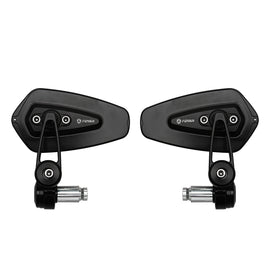 FENRIR CNC Aluminum Alloy Cafe Racer Black Motorcycle Bar End Mirrors Folding Handlebar Mirror Universal Rear View For Sport Naked Street Scooter