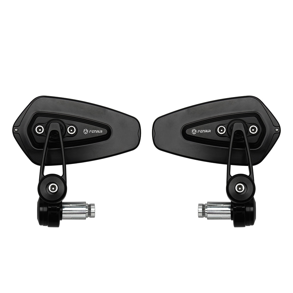 FENRIR CNC Alüminyum Alaşım Cafe Racer Siyah Motosiklet Bar Sonu Aynaları Katlanır Gidon Aynası Spor Çıplak Sokak Scooter Için Evrensel Dikiz