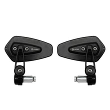 Load image into Gallery viewer, FENRIR Hợp kim nhôm CNC Cafe Racer Màu đen Xe máy Thanh cuối Gương gấp Tay lái Gương Đa năng Chế độ xem phía sau cho Xe tay ga đường phố Naked Sport