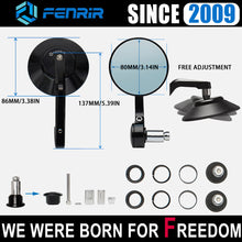 Load image into Gallery viewer, FENRIR Motorcycle Handlebar Bar End Mirrors For Bullet350 Bullet500 Classic350 Classic500 Continental GT 650 Himalayan Interceptor650 INT650 Meteor350 Scram411 Super Meteor 650 Hunter350 ThunderBird