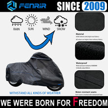 Load image into Gallery viewer, FENRIR 96&quot;Inch 245CM 420D Motorcycle Cover Waterproof Outdoor Exhaust Pipe Anti-Scalding for Cruiser Shadow Boulevard Vulcan Sportster Softail