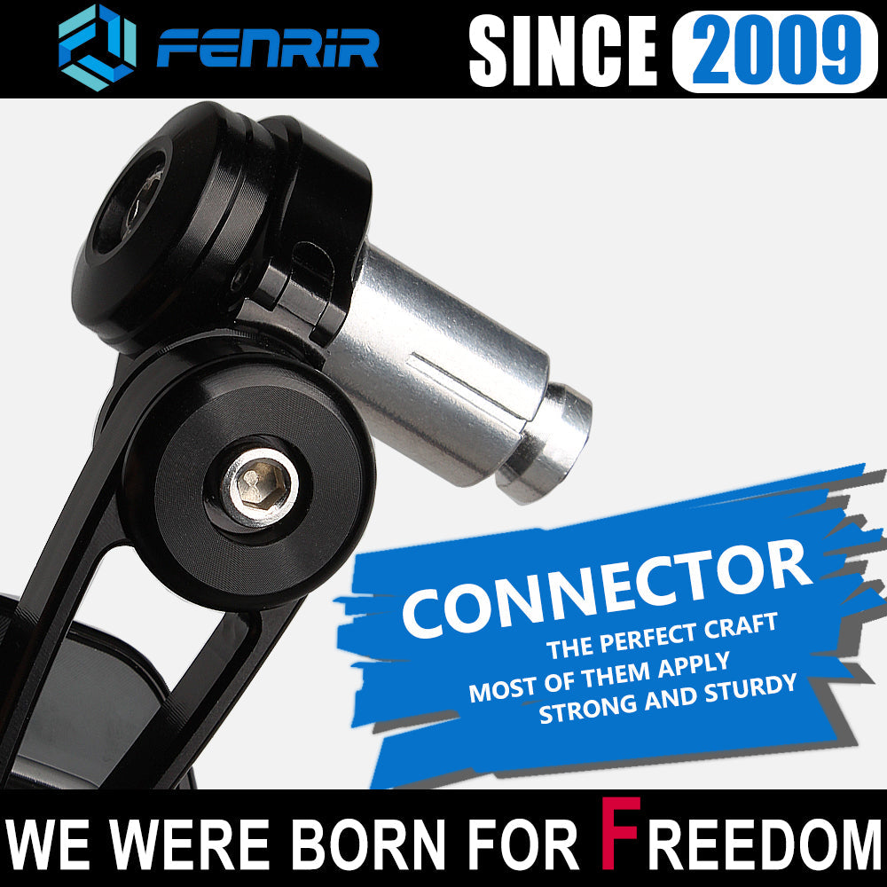FENRIR CNC Alüminyum Alaşım Cafe Racer Siyah Motosiklet Bar Sonu Aynaları Katlanır Gidon Aynası Spor Çıplak Sokak Scooter Için Evrensel Dikiz