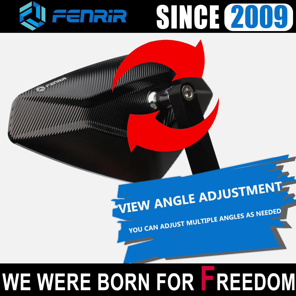 FENRIR Emark Motorcycle Bar End Mirror for MT125/MT07/MT09(13-20)/MT10/MT01/XSR700/XSR900(16-21)/FZ6/FZ07/FZ09/FZ10/FZ1/Niken/TMAX530/TMAX560/XJ6/XJR1300/XJR1200