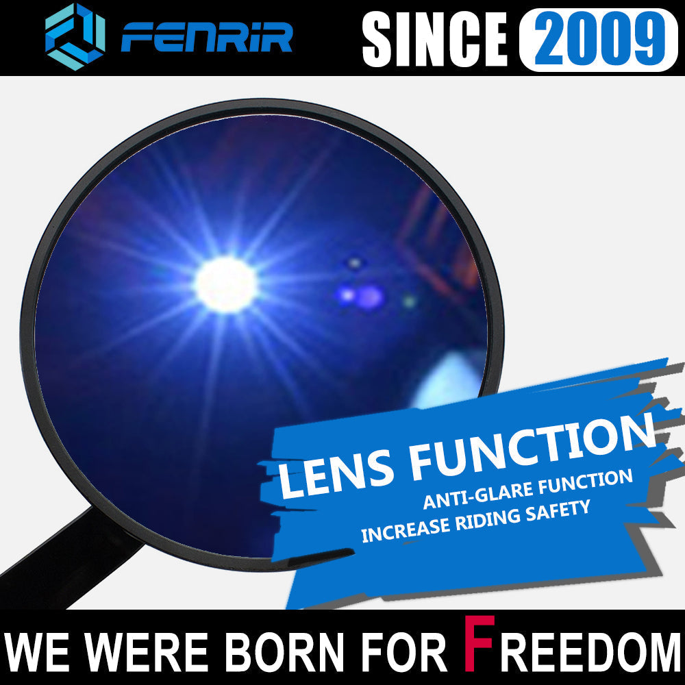 FENRIR Motorcycle Handlebar Bar End Mirrors For C400X C400GT F800S G310R K1200R K1200S K1300R K1300S M1000RR R100R R1100R R1100S R1150R R1200R(2006-13) R1200S R850R S1000RR(2019-24)