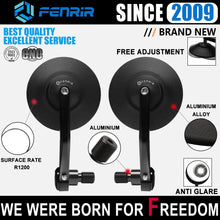Load image into Gallery viewer, FENRIR Emark Motorcycle Bar End Mirror for XSR700 XSR900(2016-2021) MT07 MT09(2013-2020) MT10 MT01 MT125 FZ07 FZ09 FZ10 FZ1 TMAX XJ6 XJR1200 XJR1300 XJ600 XJ900 SMAX
