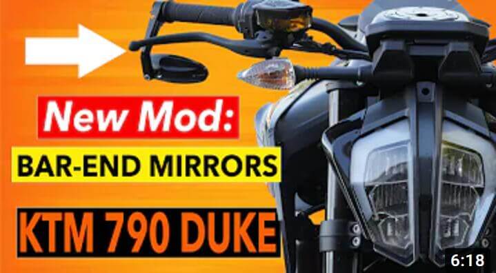 KTM 790 Duke Bar End Mirrors Install