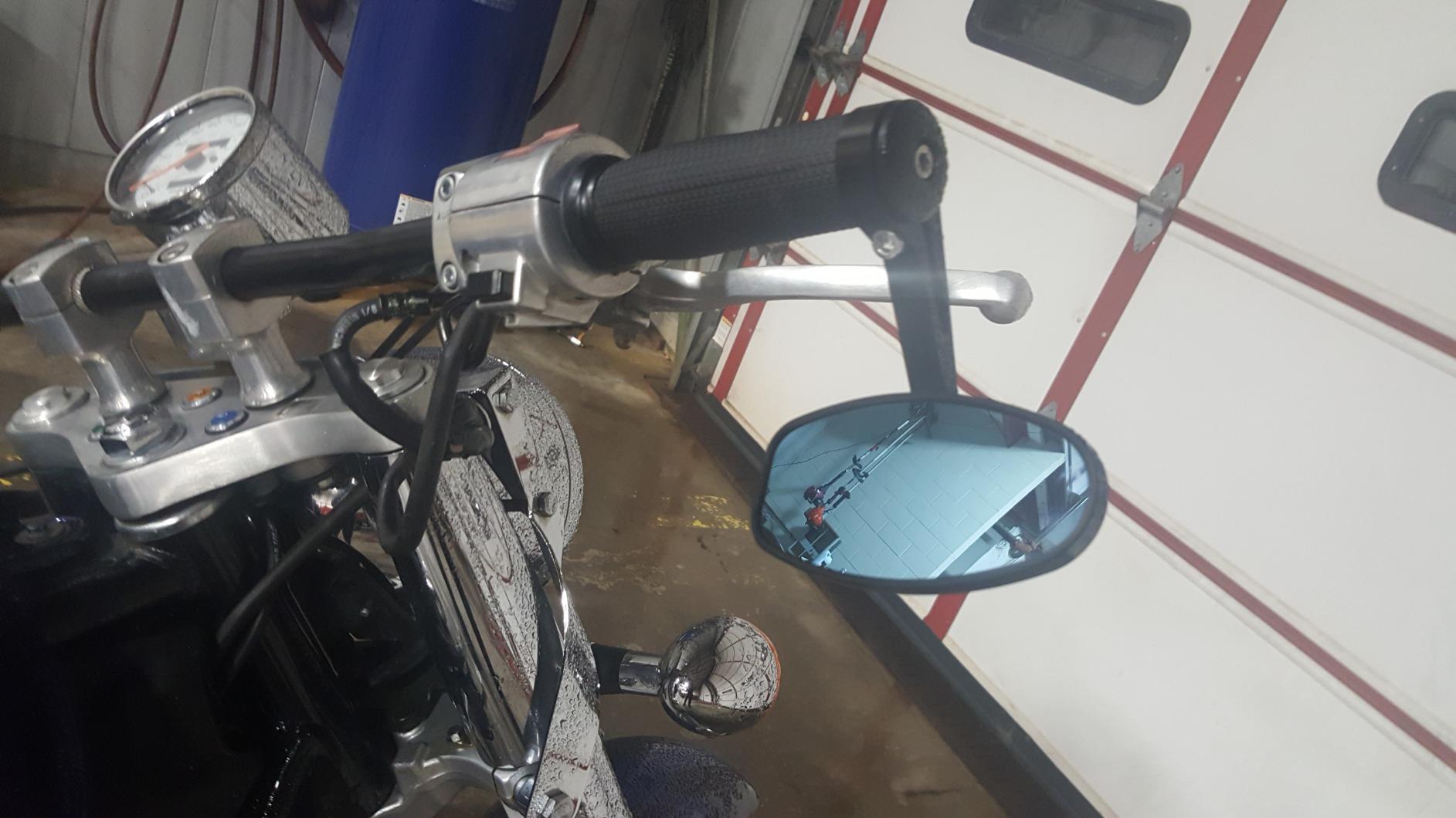 FENRIR Motorcycle bar end mirror in HARLEY FAT BOY