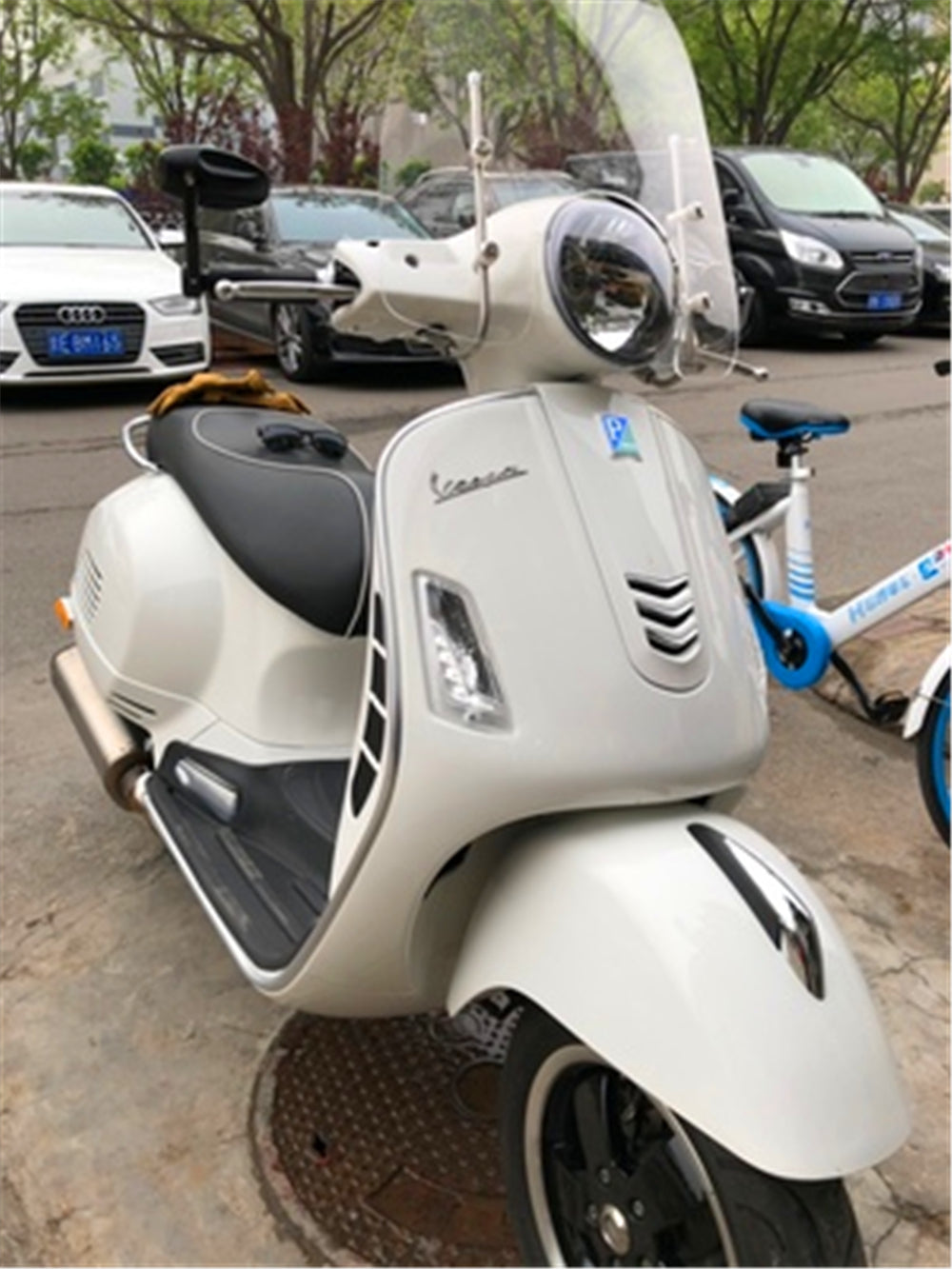 FENRIR Motorcycle bar end mirror in VESPA GTS300