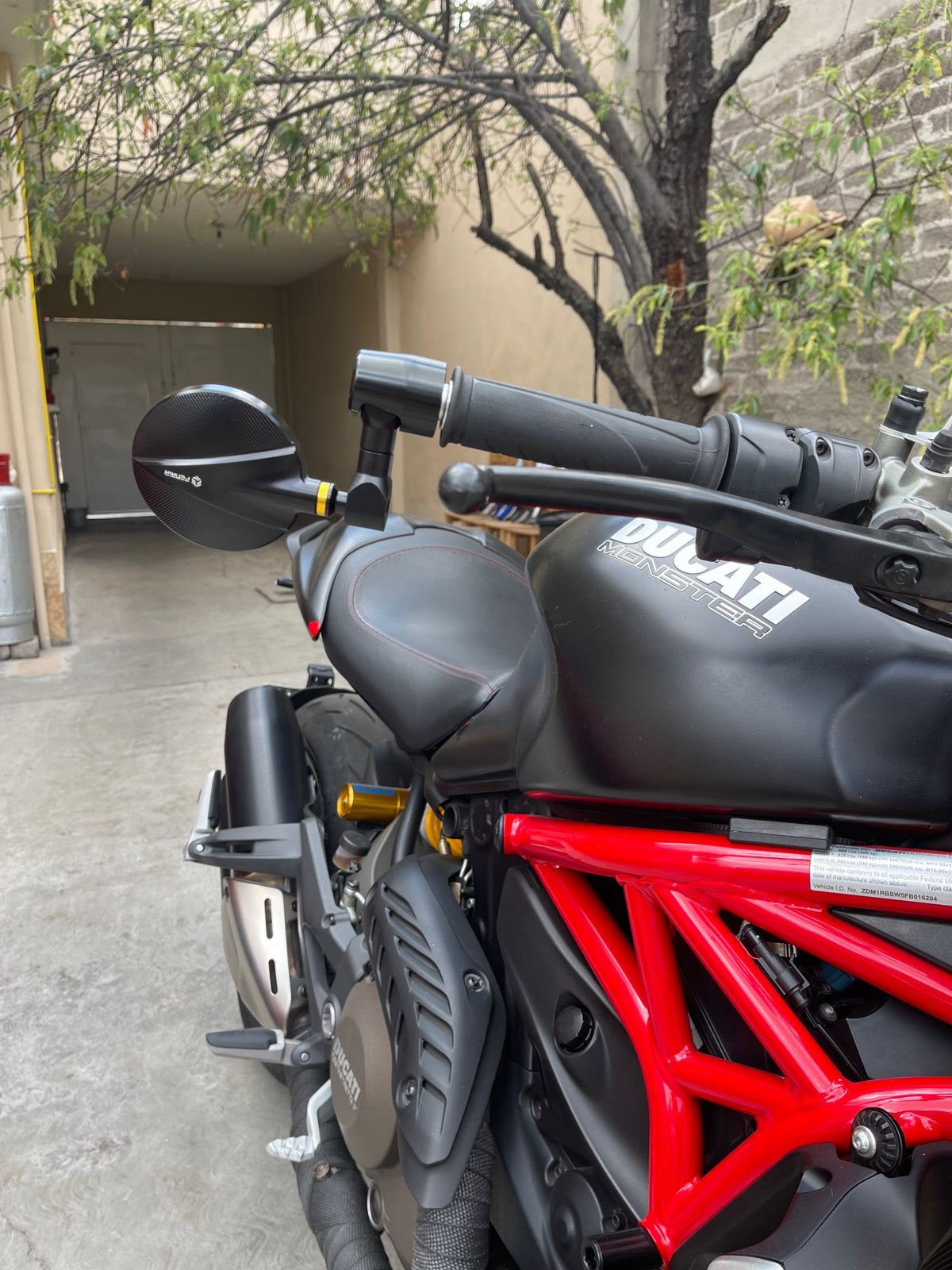 FENRIR Motorcycle bar end mirror in DUCATI MONSTER 821