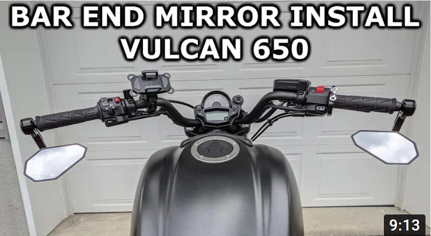 How to Install Bar End Mirrors on Motorcycle Vulcan 650 Best Bar End Mirrors Fenrir Aftermarket