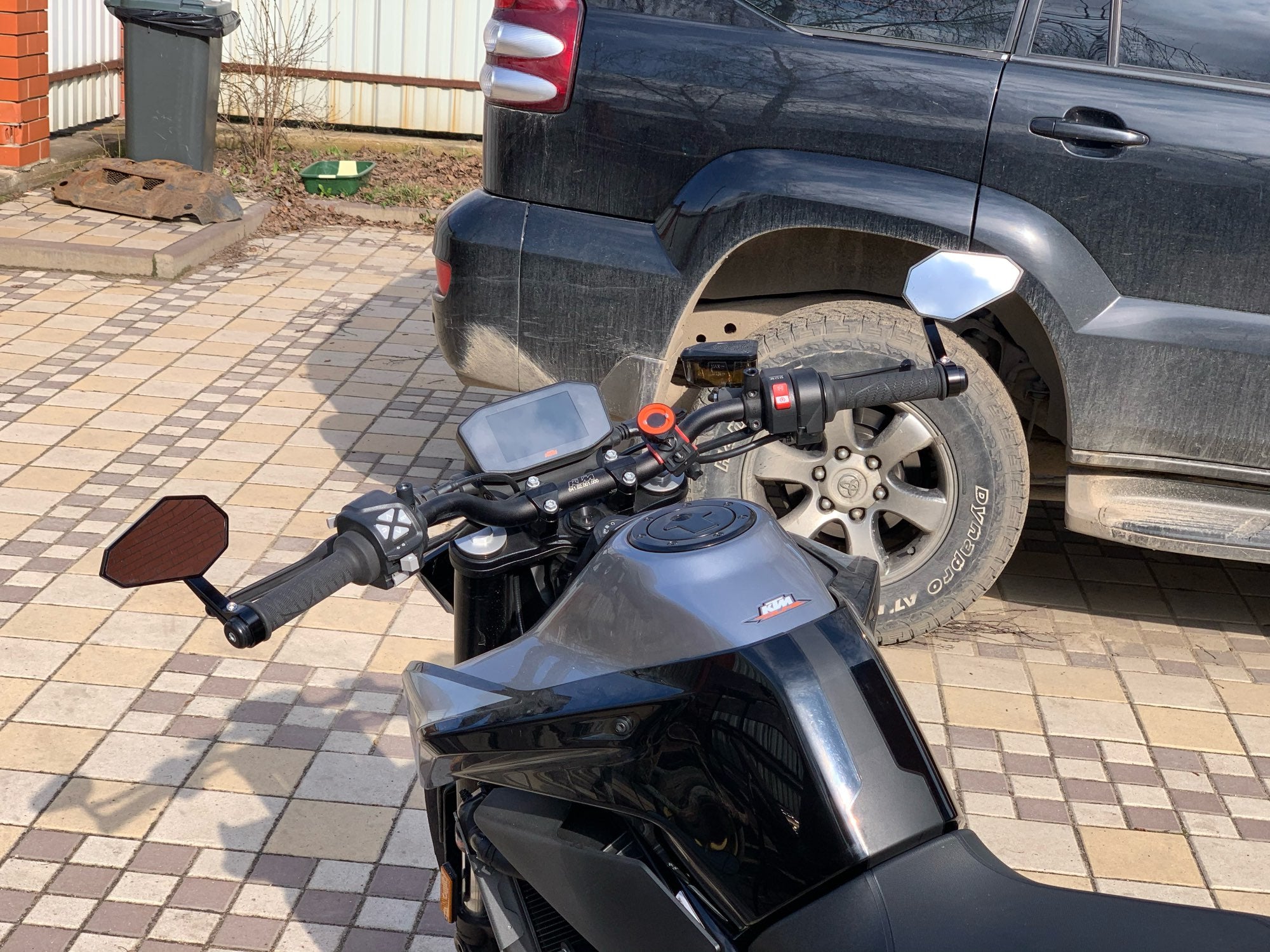 FENRIR Motorcycle bar end mirror in KTM Super Duke 1290 801-0372