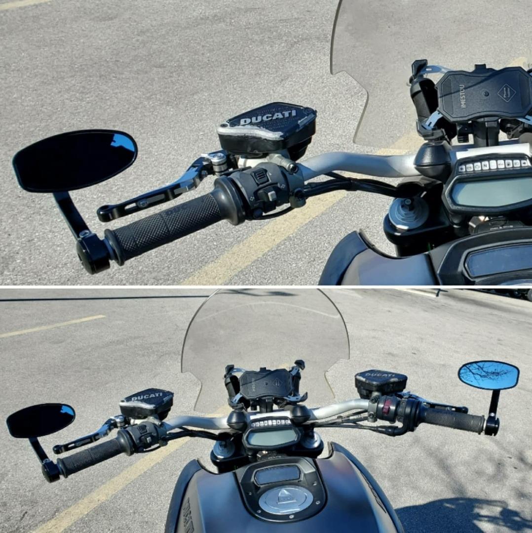 FENRIR Motorcycle bar end mirror in DUCATI DIAVEL