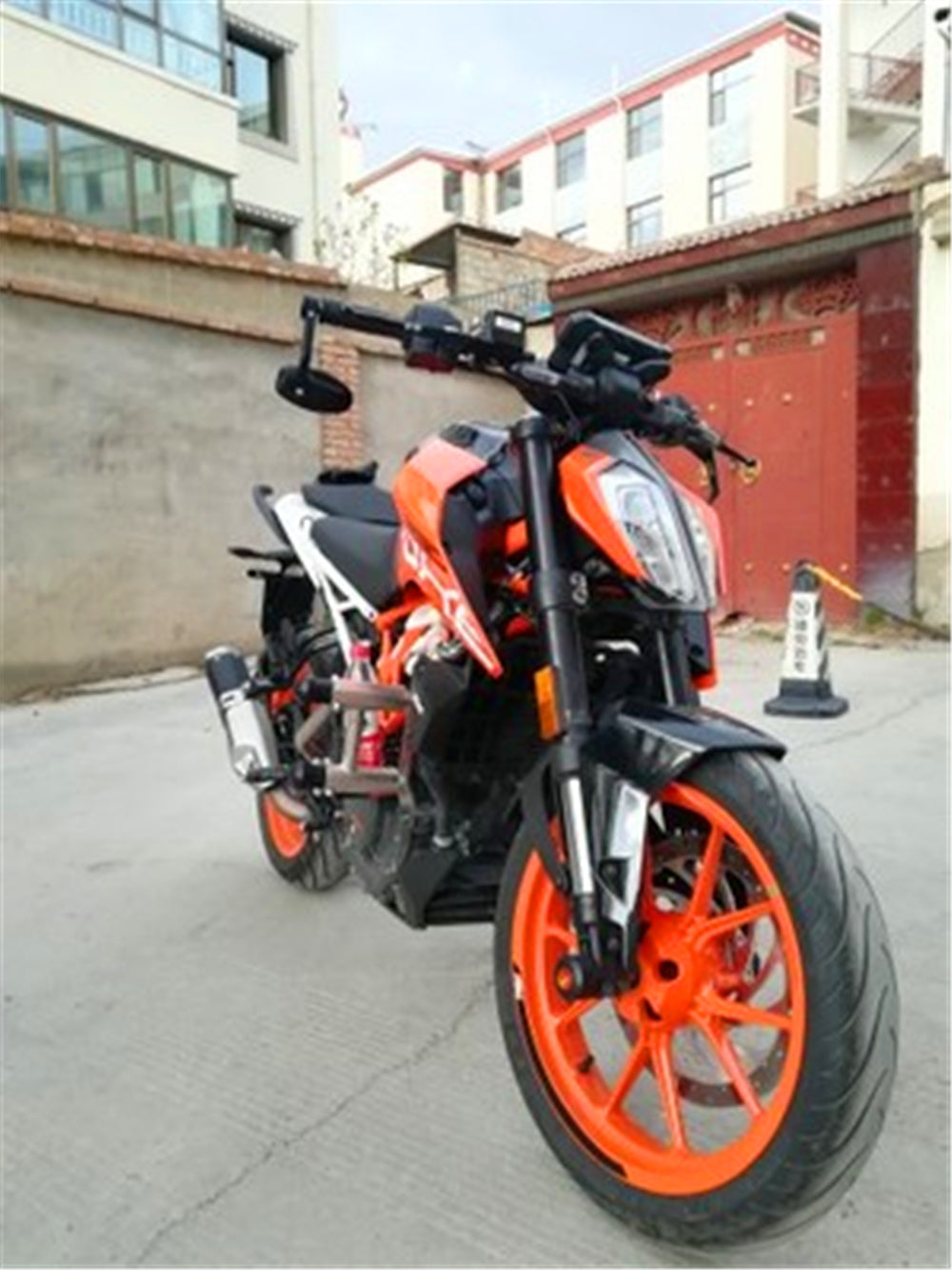 FENRIR Motorcycle bar end mirror in KTM DUKE 390