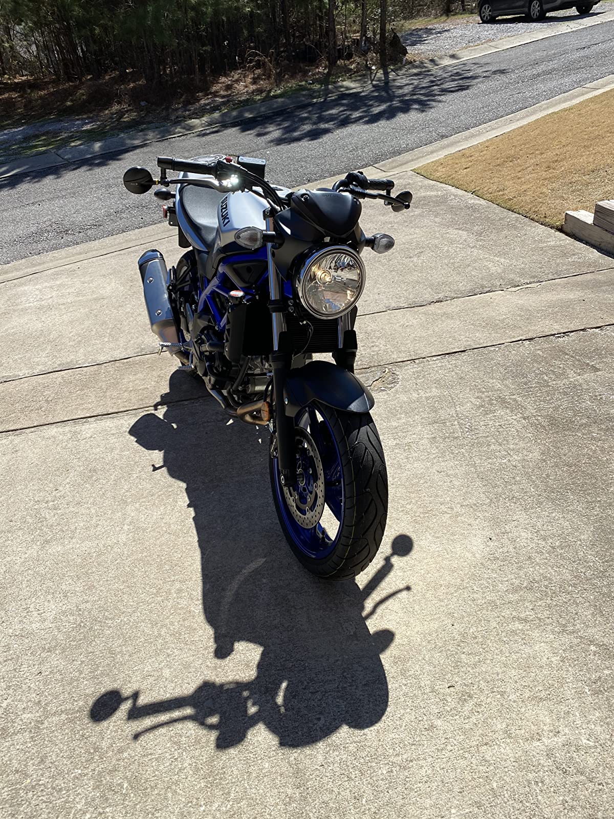 FENRIR Motorcycle bar end mirror in Suzuki SV650