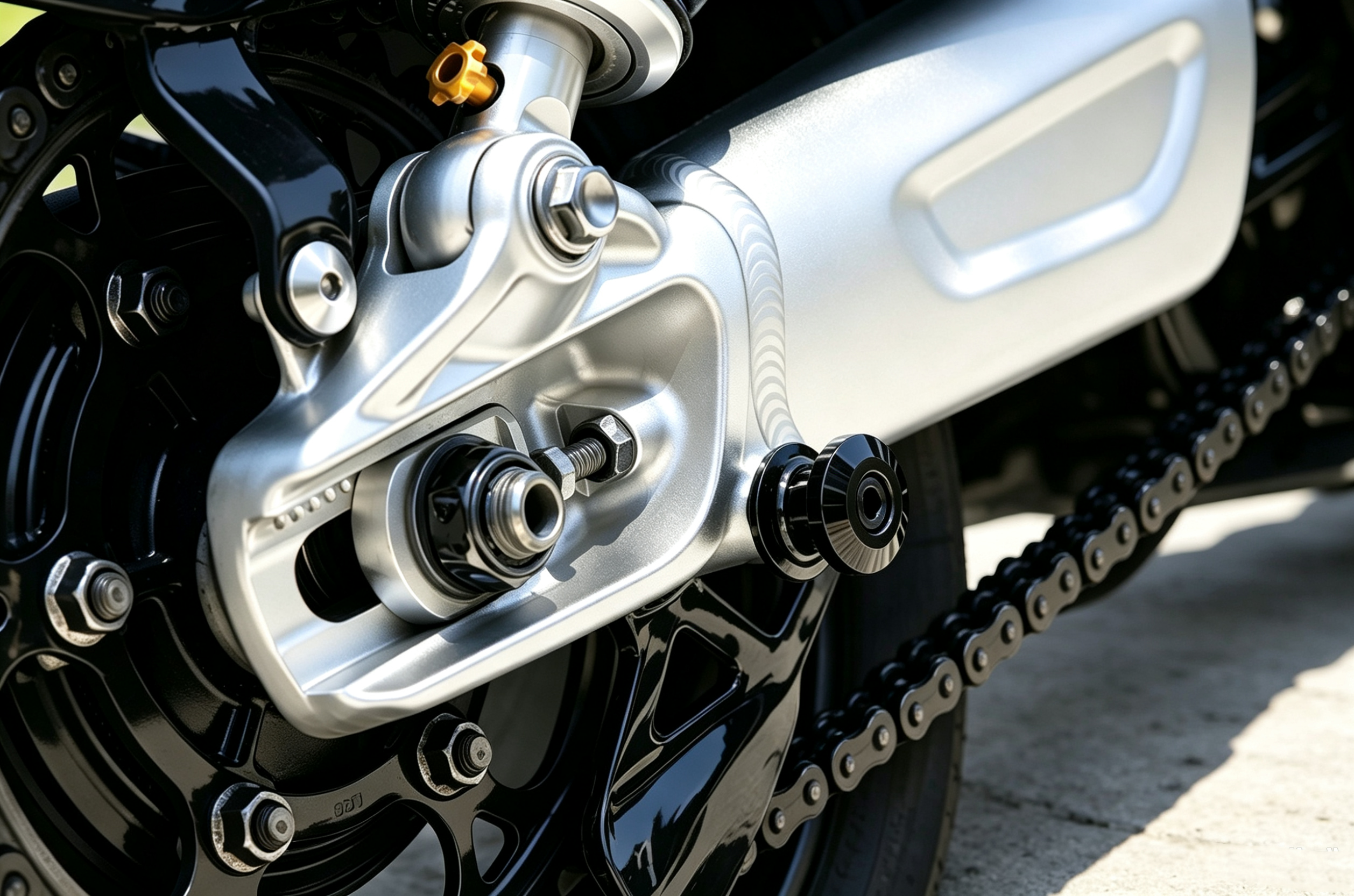 Motorcycle Swing arm spools
