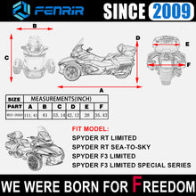 Load image into Gallery viewer, Fenrir Three Wheel Motorcycle Cover All Season Protection Waterproof Outdoor Storage Antenna Hole Design Quick Release Luggage Design for Can-Am Spyder RT Limited/Sea-to-Sky Spyder F3 Limited/Special Series