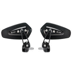 FENRIR Espejos laterales plegables de manillar para motocicleta Cafe Racer negros de aleación de aluminio CNC 801-0374