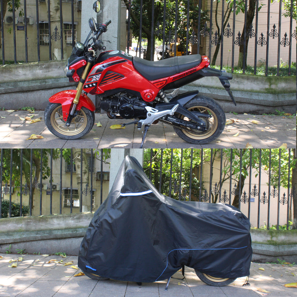 Fenrir Minimoto Motorcycle Cover Waterproof Outdoor Storage All Season Protection for Grom Navi Monkey DAX125 Ape50 MSX125 Z125 TNT135 TNT125 Papio City Slicker KPmini150 Mini Max 50 KSR PRO Riot125