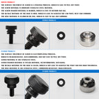 Fenrir Motorcycle Quick Release Seat Bolt Screw 304 Stainless Steel Chrome Finish For 1997-now Sportster XG XL Dyna Softail Touring CVO