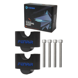 FENRIR Increase 3CM Motorcycle Handlebar Riser Black Aluminum Alloy For 28MM Handlebar