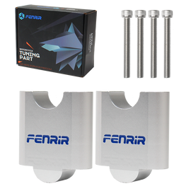 FENRIR Increase 5CM Motorcycle Handlebar Riser Sliver Aluminum Alloy For 22MM Handlebar