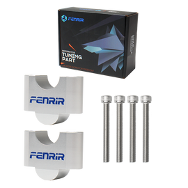 FENRIR Increase 3CM Motorcycle Handlebar Riser Sliver Aluminum Alloy For 22MM Handlebar