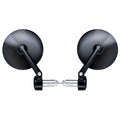 FENRIR Emark CNC Forged Aluminum Alloy Round Black Motorcycle Bar End Mirrors 801-0518