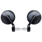 FENRIR Emark CNC Forged Aluminum Alloy Round Black Motorcycle Bar End Mirrors 801-0518