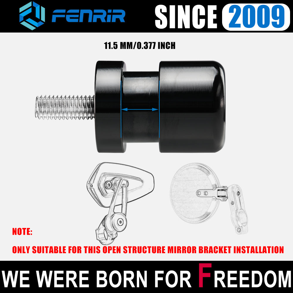 FENRIR Motorfiets Stuur Bar End Spiegel Adapter M8 Voor Z1000 Z900 Z800 Z750 Z400 Z900RS Z650RS ZH2 Ninja1000 Ninja400 ZX6R ZX10R ZX25R ZX14R ER6N ER6F Vulcan S ZRX1200