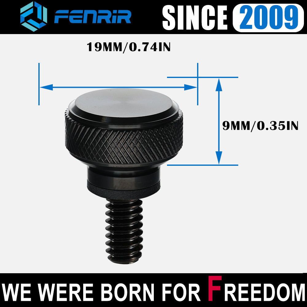 Fenrir Motorcycle Quick Release Seat Bolt Screw 304 Stainless Steel Black Finish For 1997-now Sportster XG XL Dyna Softail Touring CVO
