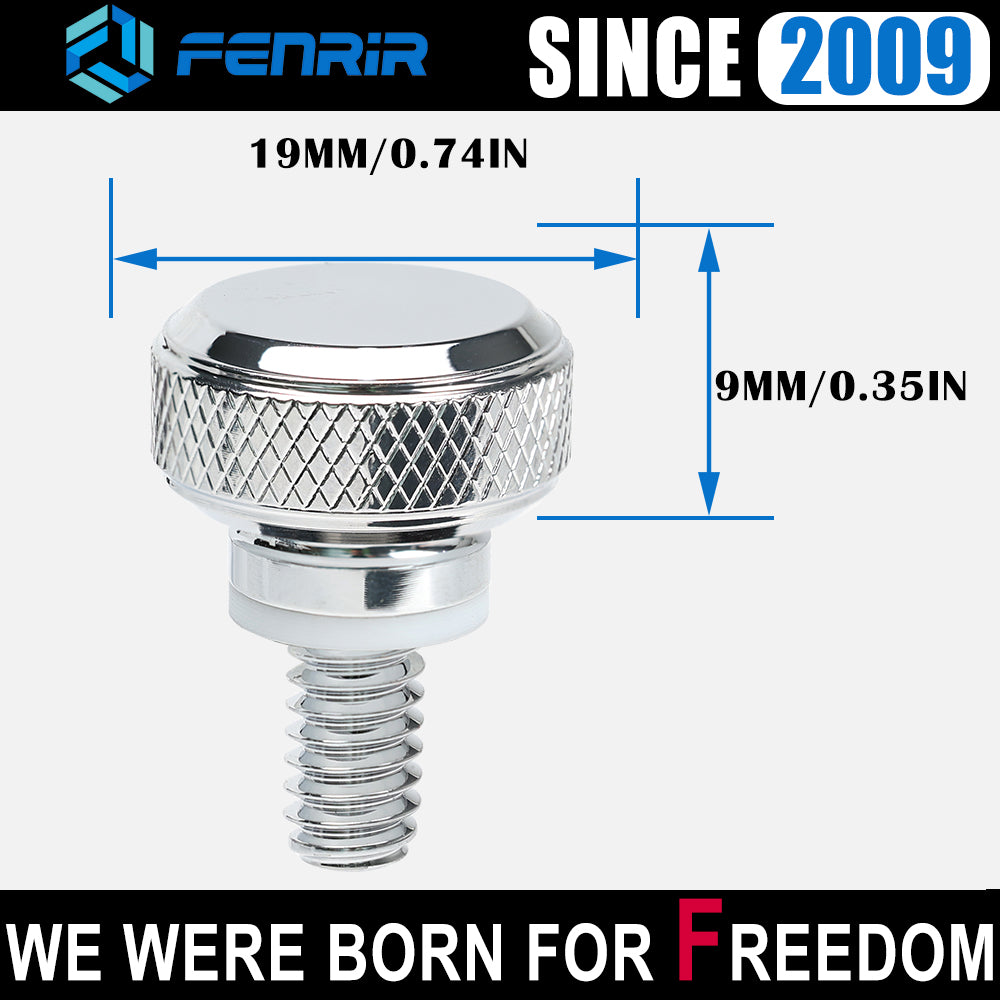 Fenrir Motorcycle Quick Release Seat Bolt Screw 304 Stainless Steel Chrome Finish For 1997-now Sportster XG XL Dyna Softail Touring CVO