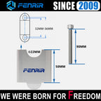 FENRIR Increase 5CM Motorcycle Handlebar Riser Sliver Aluminum Alloy For 22MM Handlebar