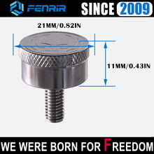 Load image into Gallery viewer, Fenrir Motorcycle Seat Anti Theft Bolt Security Screw Kit Silver 304 Stainless Steel Metal Engraving Skull Horseshoe Motif Compatible with Harley Davidson 1997-Now Sportster Softail Dyna Touring