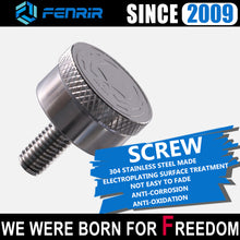 Load image into Gallery viewer, Fenrir Motorcycle Seat Anti Theft Bolt Security Screw Kit Silver 304 Stainless Steel Metal Engraving Skull Horseshoe Motif Compatible with Harley Davidson 1997-Now Sportster Softail Dyna Touring