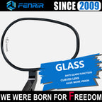 FENRIR Emark CNC Aluminiumlegierung Cafe Racer Retro Schwarzer Motorrad Lenkerendspiegel Seiten-Lenker Spiegel 801-0375