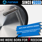 FENRIR Stödplatta i 304 rostfritt stål för sidostöd, tillbehör för motorcykel, cykel, scooter. Passar utomhus: mjuk mark/gräs/grusväg/asfalt. Inomhus: garagegolv/trägolv