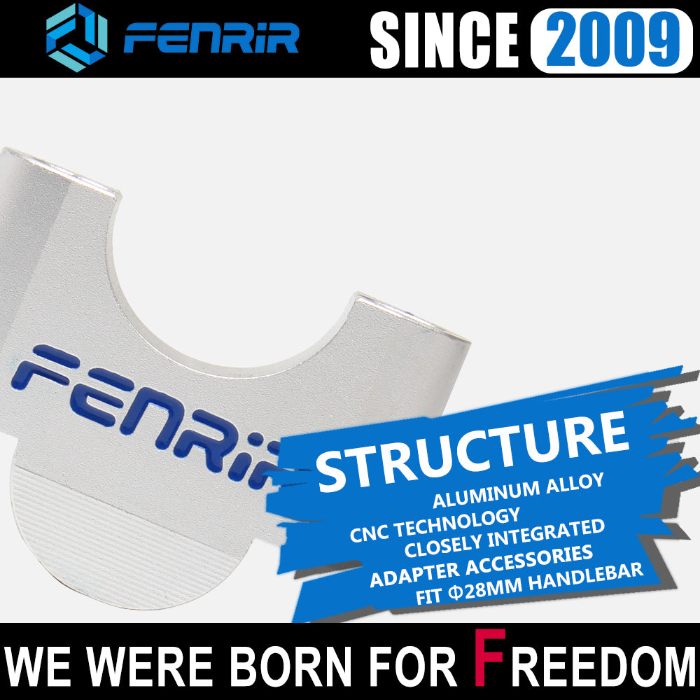 FENRIR 3CM 높인 오토바이 핸들바 라이저 실버 알루미늄 합금 28MM 핸들바용