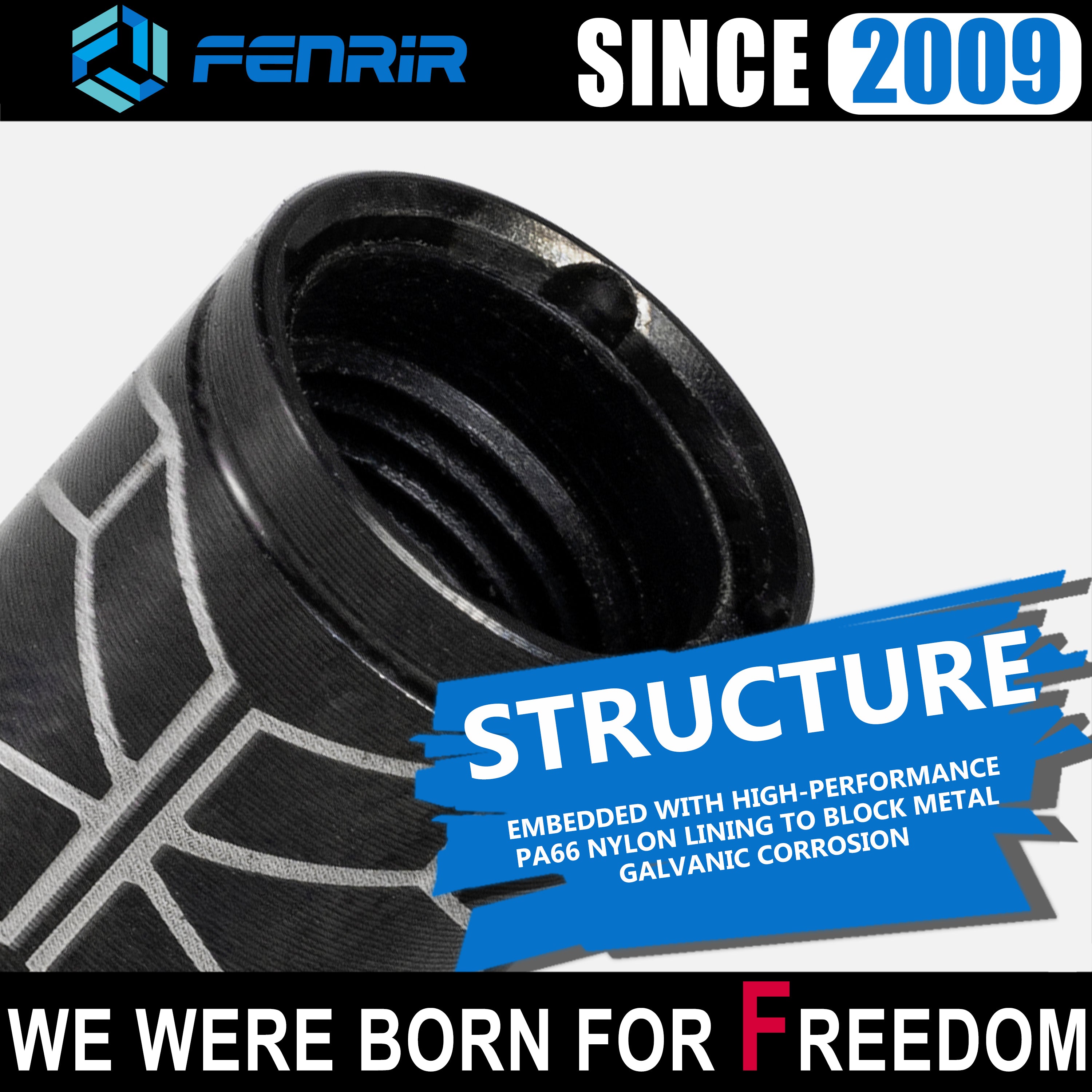 Fenrir Wheel Tire Valve Stem Caps Covers 304 Stainless Steel PVD Surface Treatment Anti-Leakage Design Compatible with American Schrader Valve Motorcycle Car SUV ATV UTV Bicycle