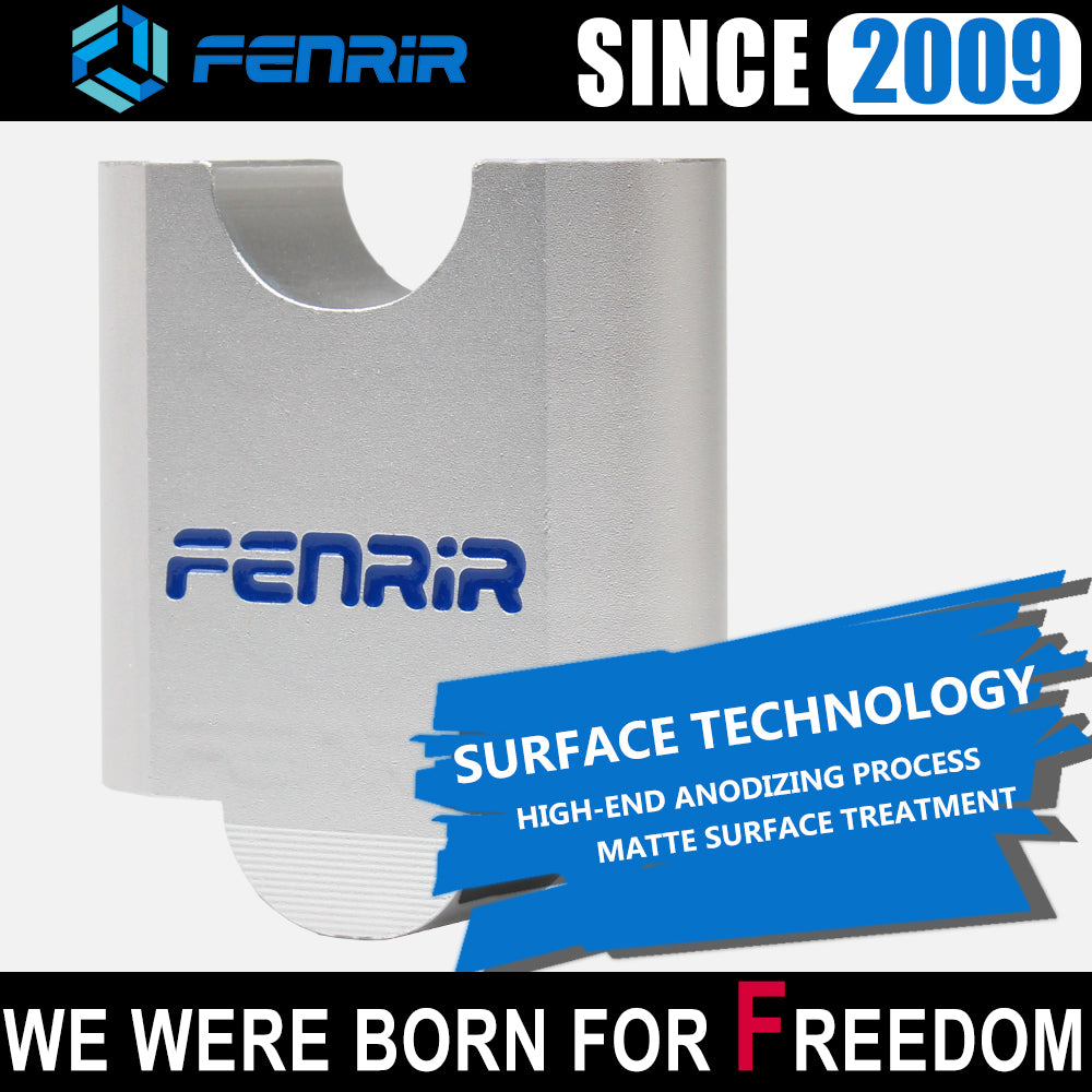 FENRIR Increase 5CM Motorcycle Handlebar Riser Sliver Aluminum Alloy For 22MM Handlebar