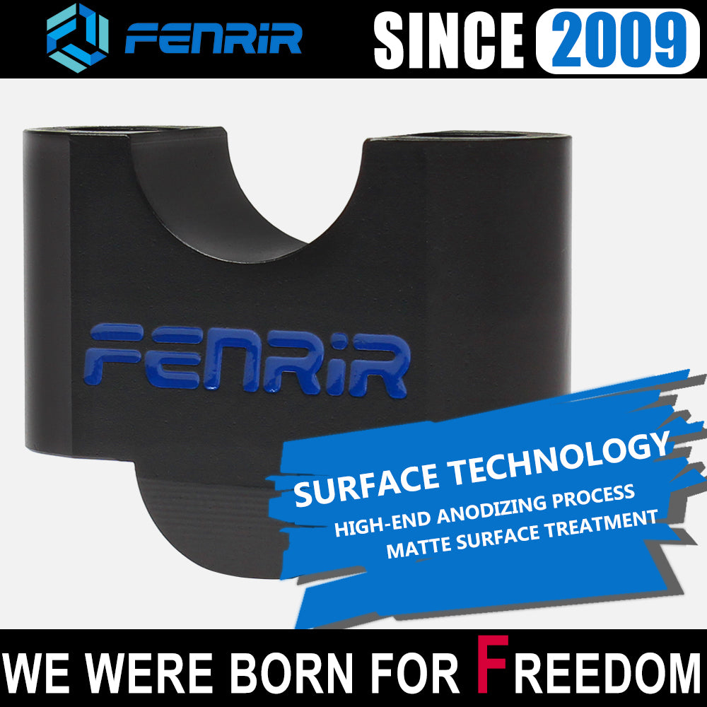 FENRIR Increase 3CM Motorcycle Handlebar Riser Black Aluminum Alloy For 22MM Handlebar