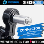 FENRIR EMARK CNC Aluminiumlegierung Runde Cafe Racer Retro Schwarze Motorrad Lenkerendspiegel 801-0505