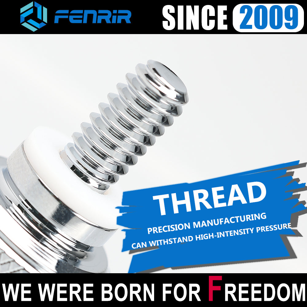 Fenrir Motorcycle Custom Quick Release Seat Bolt Screw Base Kit 304 Stainless Steel Chrome Finish For 1997-now Sportster Dyna Softail Touring CVO