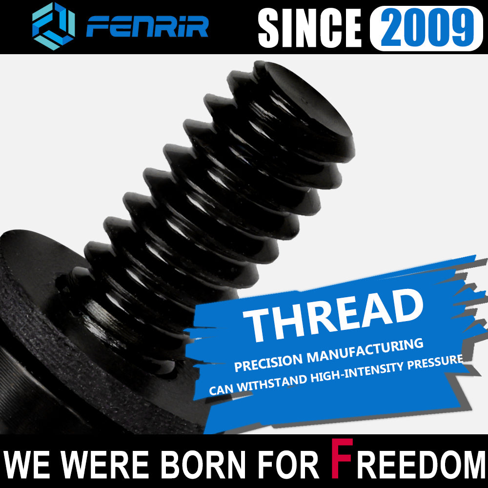 Fenrir Motorrad-Schnellspanner-Sitzbolzen-Schraubensockel-Kit, 304 Edelstahl, schwarzes Finish, für Sportster Dyna Softail Touring CVO ab 1997 