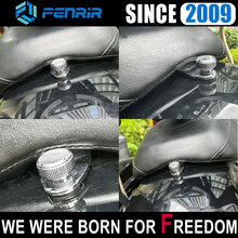โหลดรูปภาพลงในเครื่องมือใช้ดูของ Gallery Fenrir Motorcycle Custom Quick Release Seat Bolt Screw Base Kit 304 Stainless Steel Chrome Finish For 1997-now Sportster Dyna Softail Touring CVO