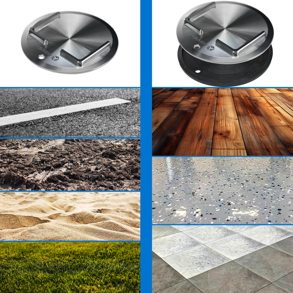 FENRIR Stödplatta i 304 rostfritt stål för sidostöd, tillbehör för motorcykel, cykel, scooter. Passar utomhus: mjuk mark/gräs/grusväg/asfalt. Inomhus: garagegolv/trägolv