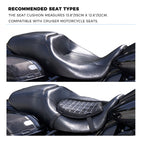 FENRIR 3D Printed Motorcycle Seat Cushion 809-Y050 Black Ergonomic Design Breathable Shock Absorbing Honeycomb Matrix Comfort Pad For Cruiser Touring Long Rides